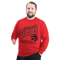 Toronto Raptors G-III Sports by Carl Banks Adaptive Headliner Fleece Crewneck Sweatshirt Red