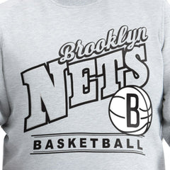 Brooklyn Nets G-III Sports by Carl Banks Adaptive Headliner Fleece Crewneck Sweatshirt Gray