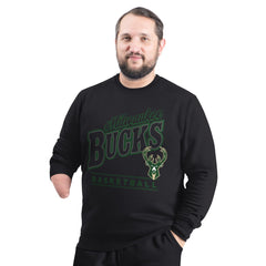 Milwaukee Bucks G-III Sports by Carl Banks Adaptive Headliner Fleece Crewneck Sweatshirt Black