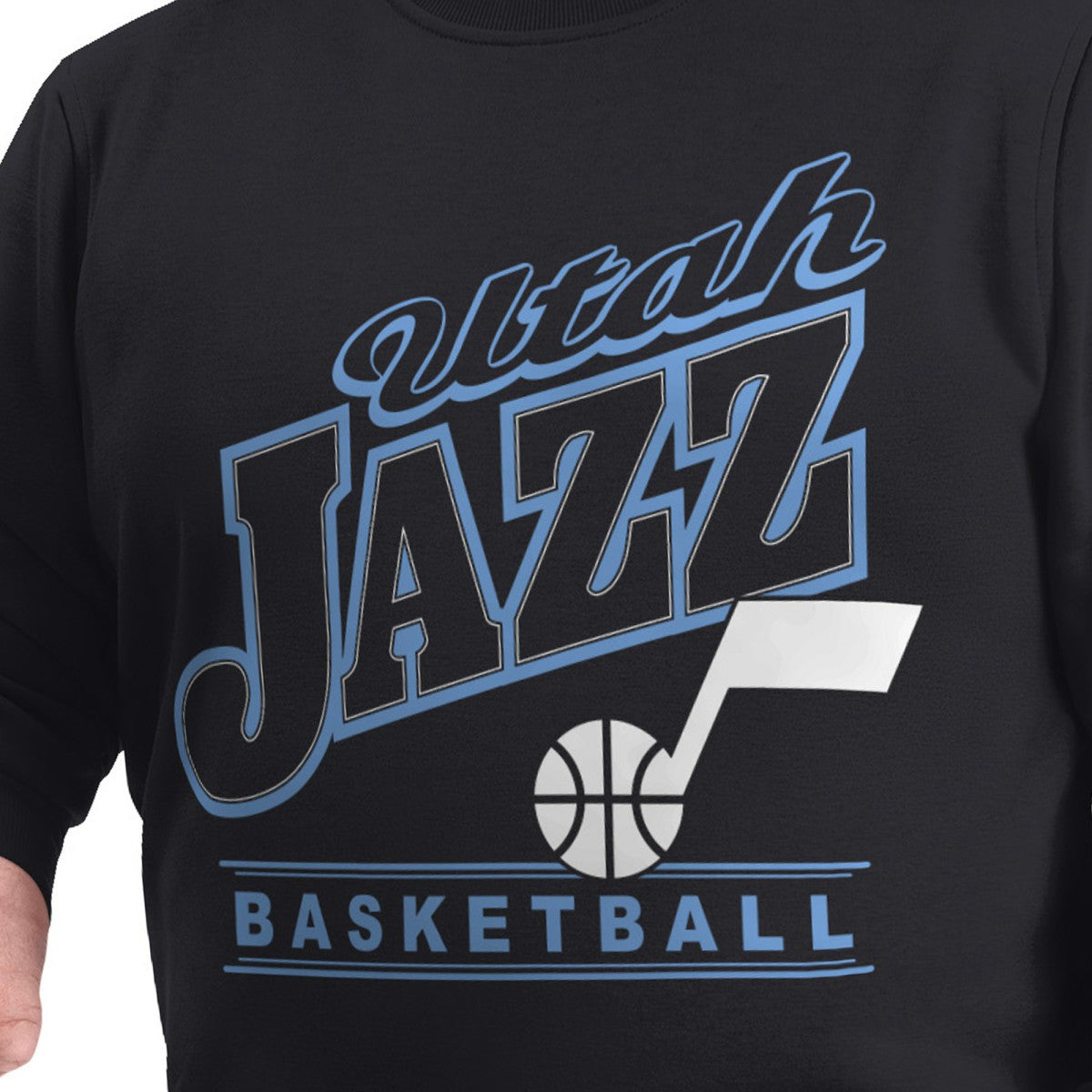 Utah Jazz G-III Sports by Carl Banks Adaptive Headliner Fleece Crewneck Sweatshirt Black