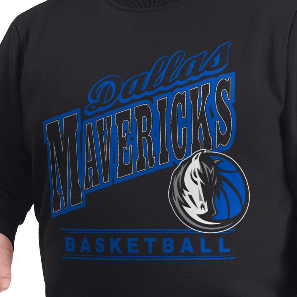 Dallas Mavericks G-III Sports by Carl Banks Adaptive Headliner Fleece Crewneck Sweatshirt Black