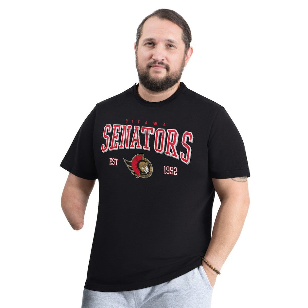Ottawa Senators G-III Sports by Carl Banks Adaptive Classic Team Graphic T-Shirt - Black | NHL online