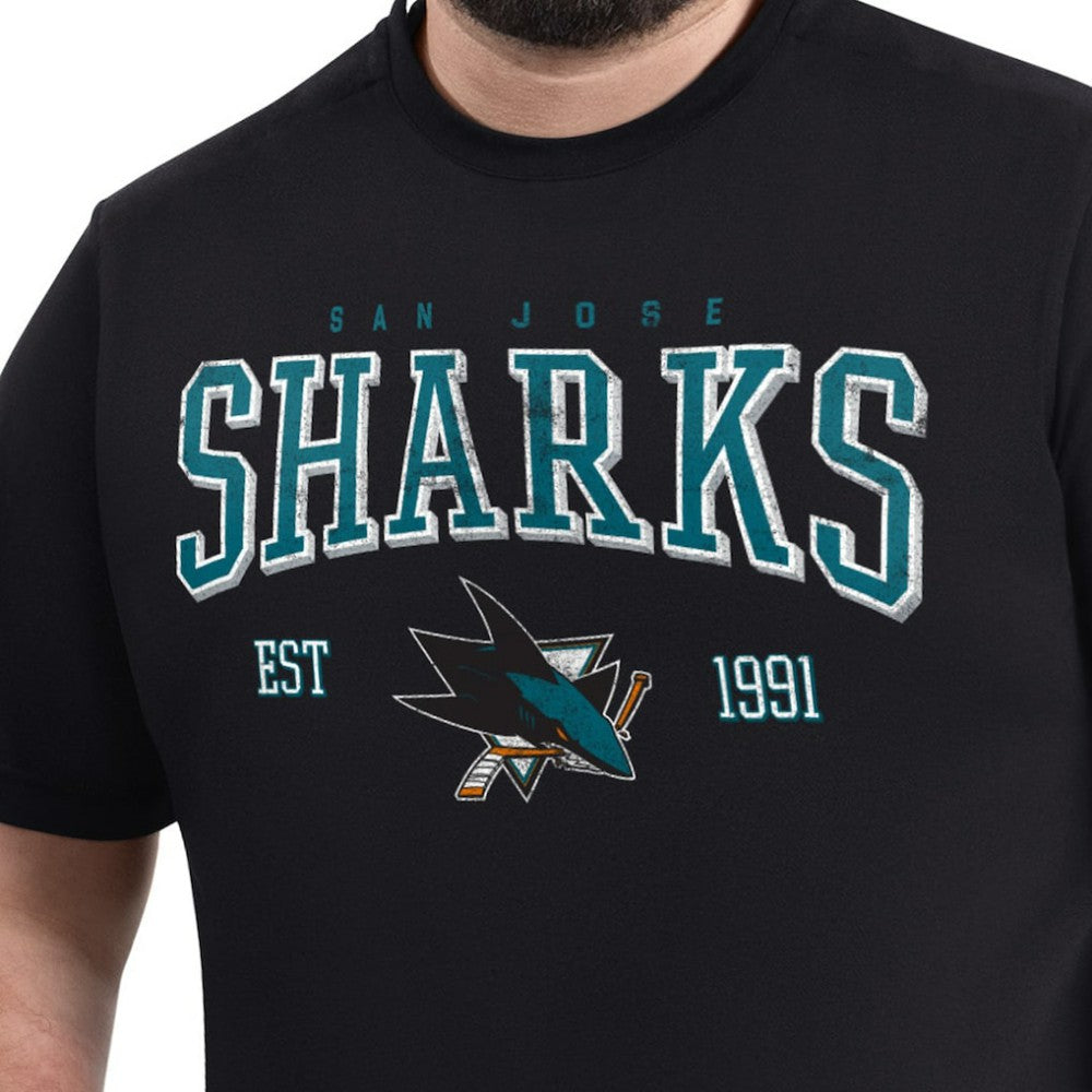 San Jose Sharks G-III Sports by Carl Banks Adaptive Classic Team Graphic T-Shirt - Black | NHL online