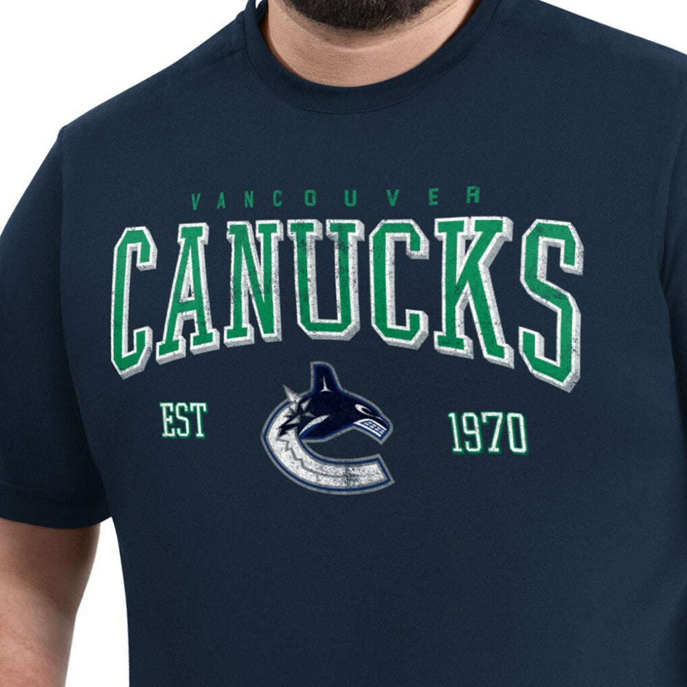 Vancouver Canucks G-III Sports by Carl Banks Adaptive Classic Team Graphic T-Shirt - Navy | NHL near me