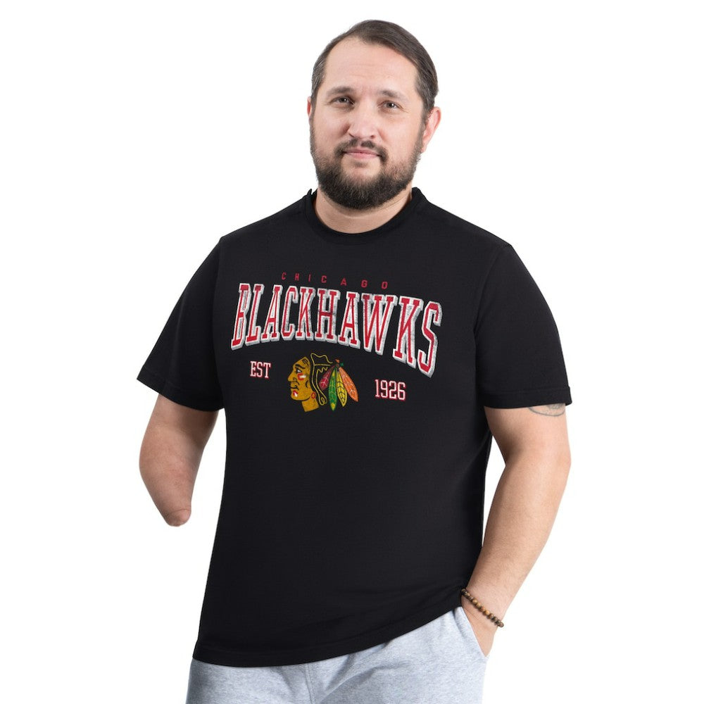 Chicago Blackhawks G-III Sports by Carl Banks Adaptive Classic Team Graphic T-Shirt - Black | NHL Clearance