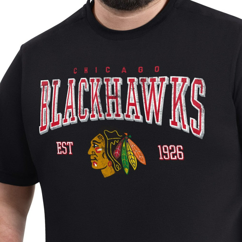 Chicago Blackhawks G-III Sports by Carl Banks Adaptive Classic Team Graphic T-Shirt - Black | NHL Clearance