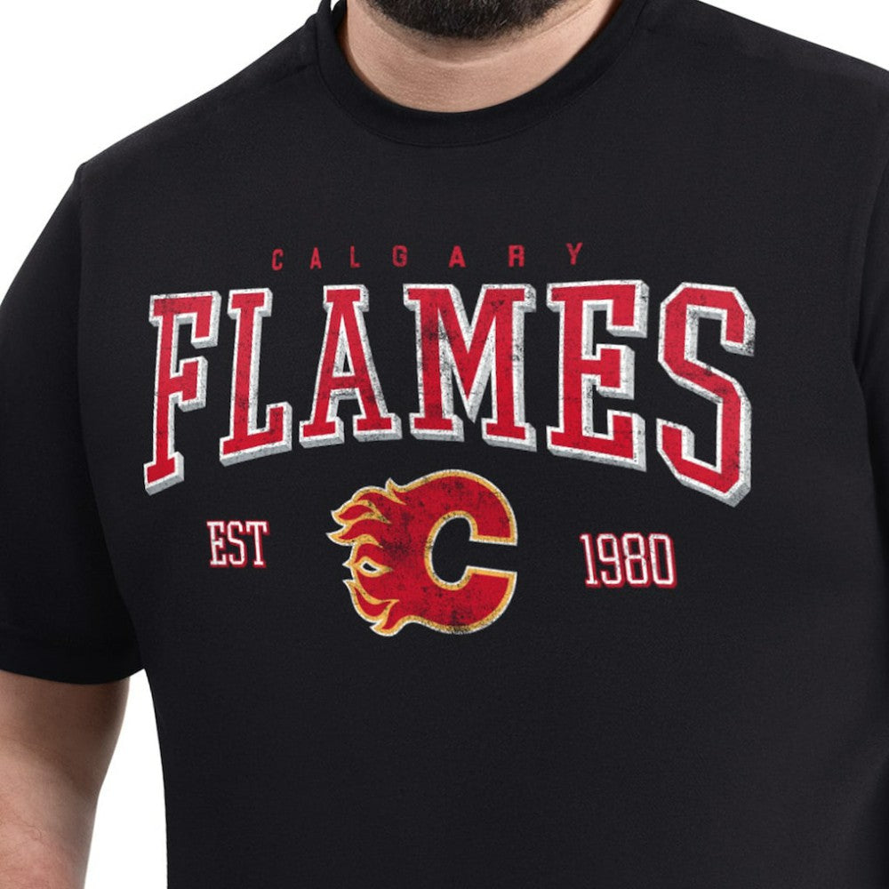 Calgary Flames G-III Sports by Carl Banks Adaptive Classic Team Graphic T-Shirt - Black | NHL near me
