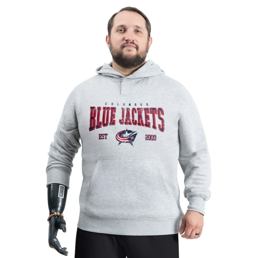 Columbus Blue Jackets G-III Sports by Carl Banks Adaptive Classic Team Spirit Fleece Hoodie - Gray | NHL sale