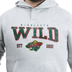 Minnesota Wild G-III Sports by Carl Banks Adaptive Classic Team Spirit Fleece Hoodie - Gray | NHL Clearance