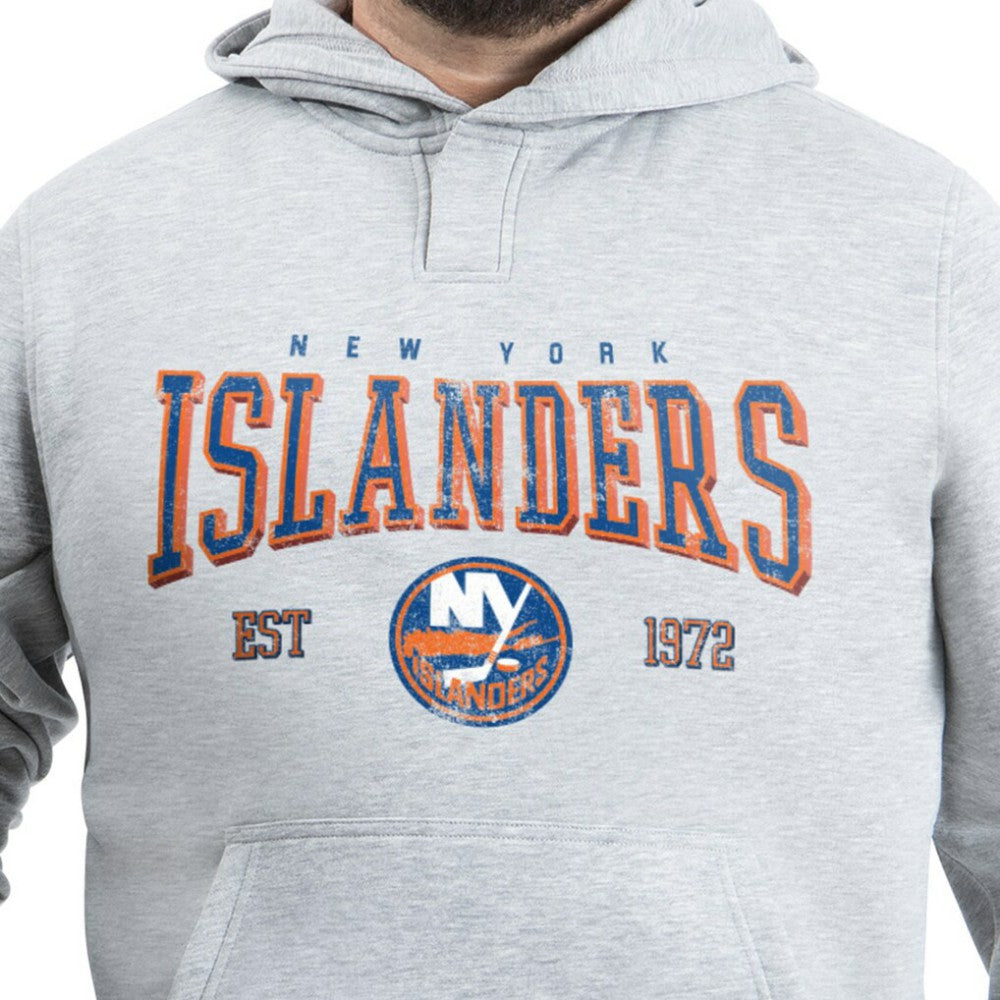 New York Islanders G-III Sports by Carl Banks Adaptive Classic Team Spirit Fleece Hoodie - Gray | NHL online