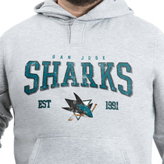 San Jose Sharks G-III Sports by Carl Banks Adaptive Classic Team Spirit Fleece Hoodie - Gray | NHL Lifestyle