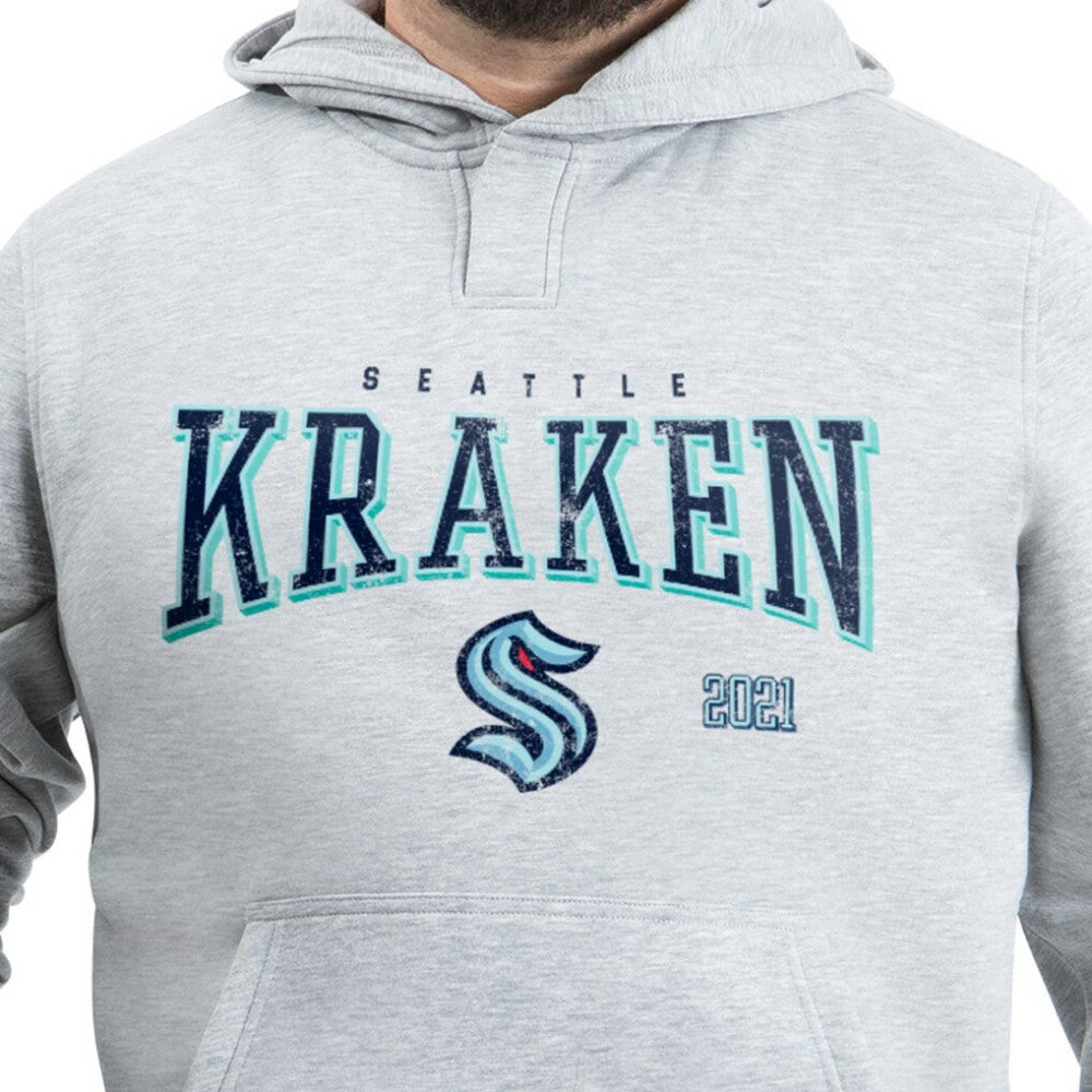 Seattle Kraken G-III Sports by Carl Banks Adaptive Classic Team Spirit Fleece Hoodie - Gray | NHL Clearance