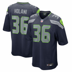 George Holani Seattle Seahawks Team Game Jersey - College Navy - Nike