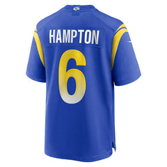 Nick Hampton Los Angeles Rams Team Game Jersey - Royal - Nike
