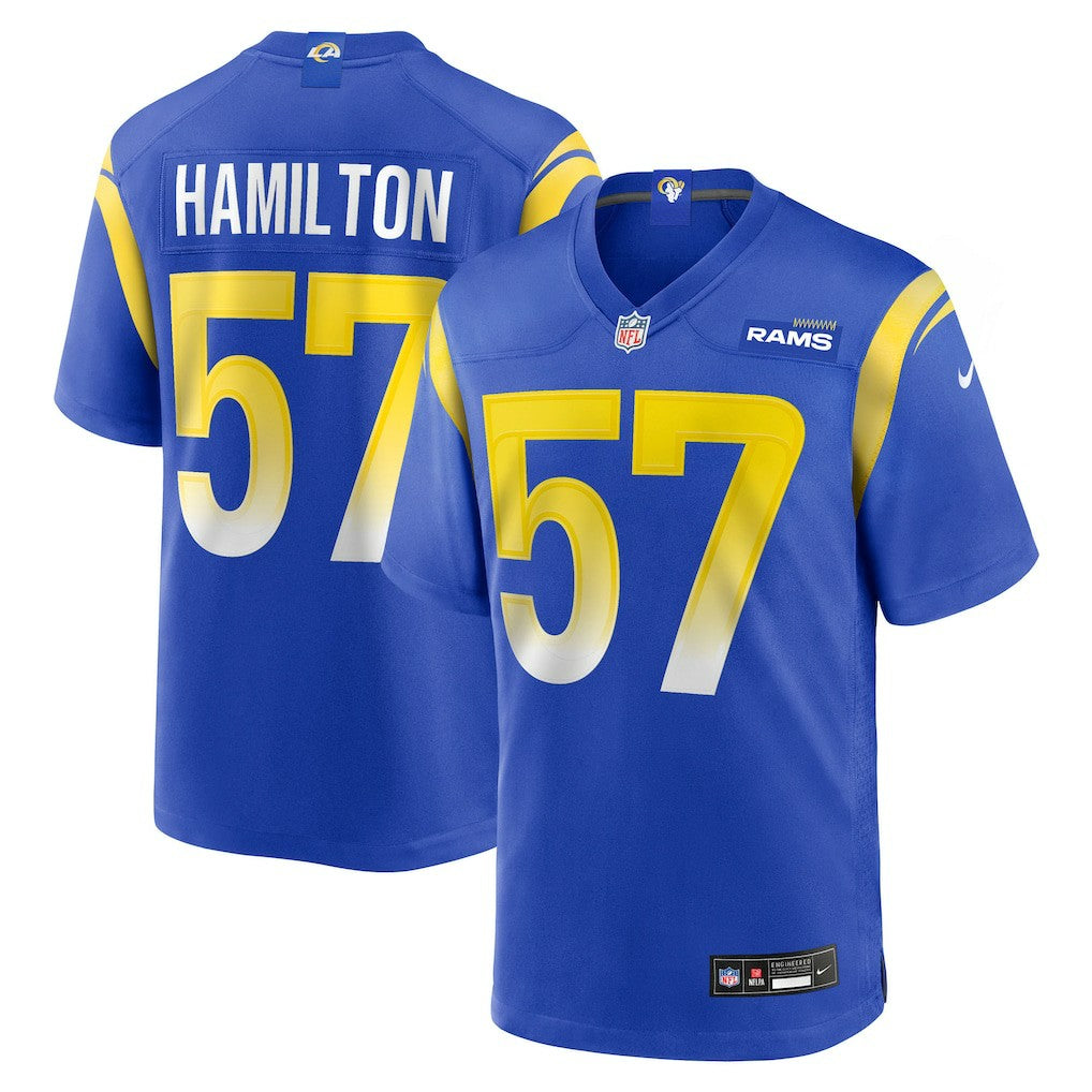 Ty Hamilton Los Angeles Rams Team Game Jersey - Royal - Nike