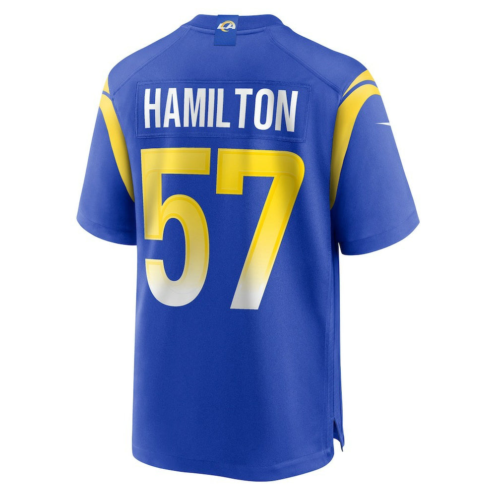 Ty Hamilton Los Angeles Rams Team Game Jersey - Royal - Nike