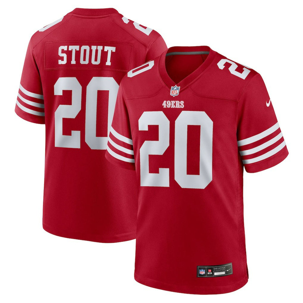 Upton Stout San Francisco 49ers Team Game Jersey - Scarlet - Nike