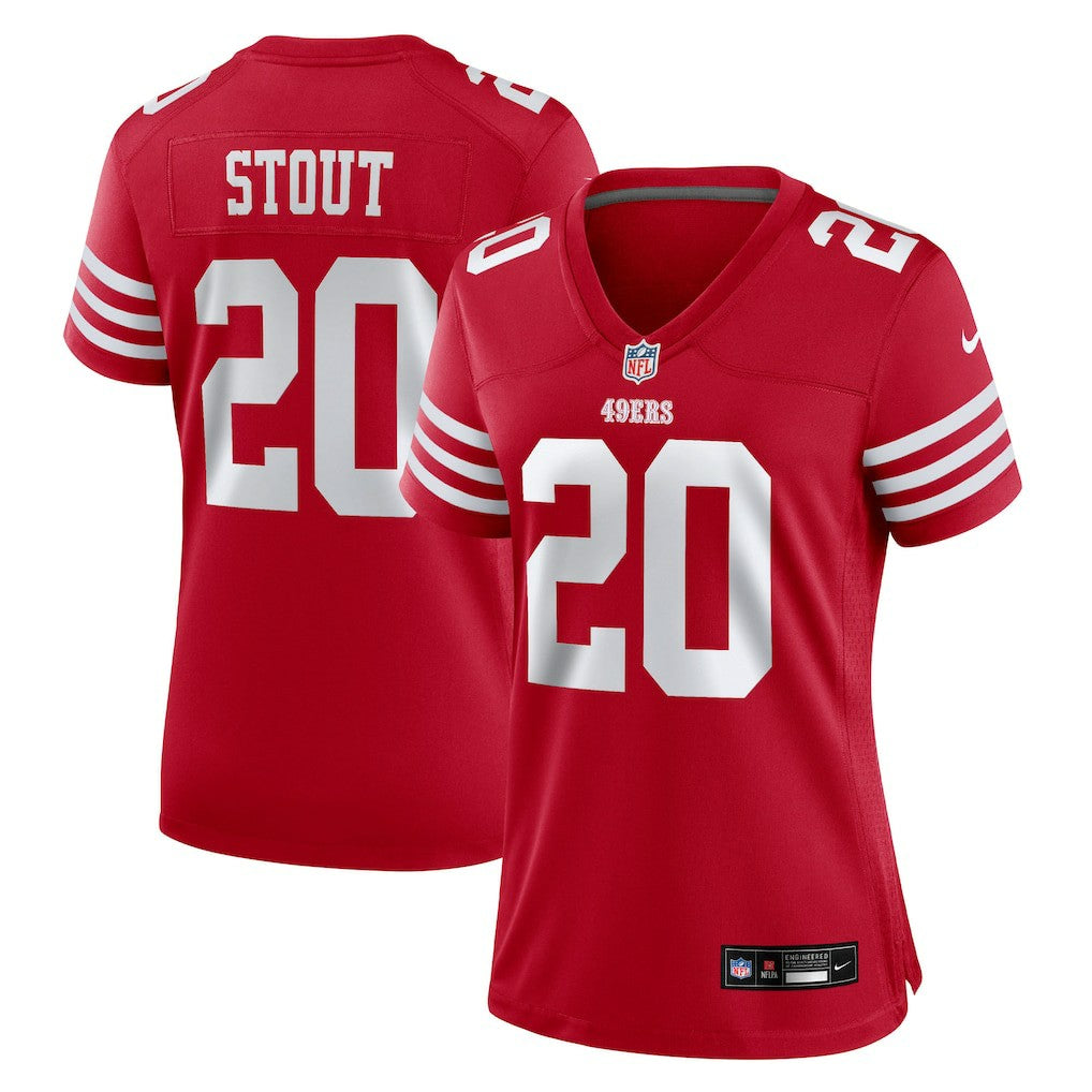 Upton Stout San Francisco 49ers Women's Team Game Jersey - Scarlet - Nike