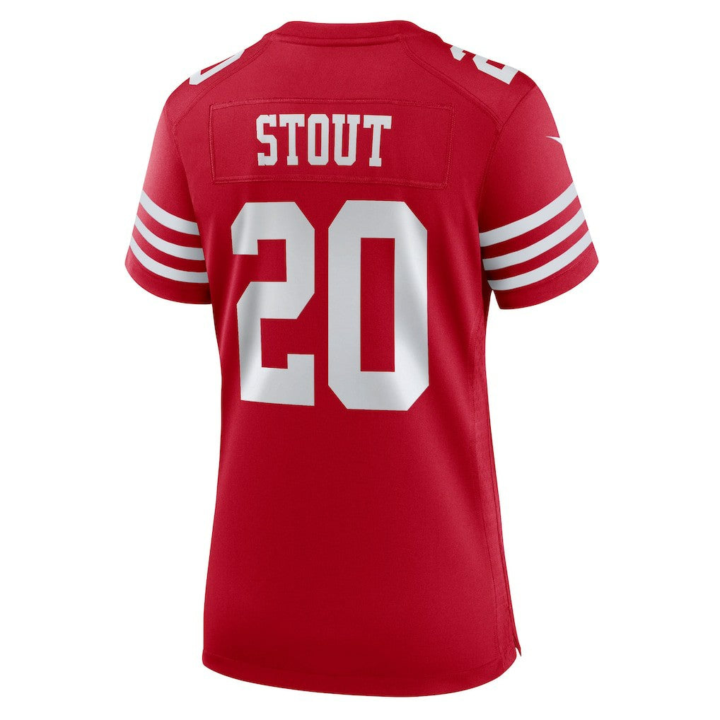 Upton Stout San Francisco 49ers Women's Team Game Jersey - Scarlet - Nike