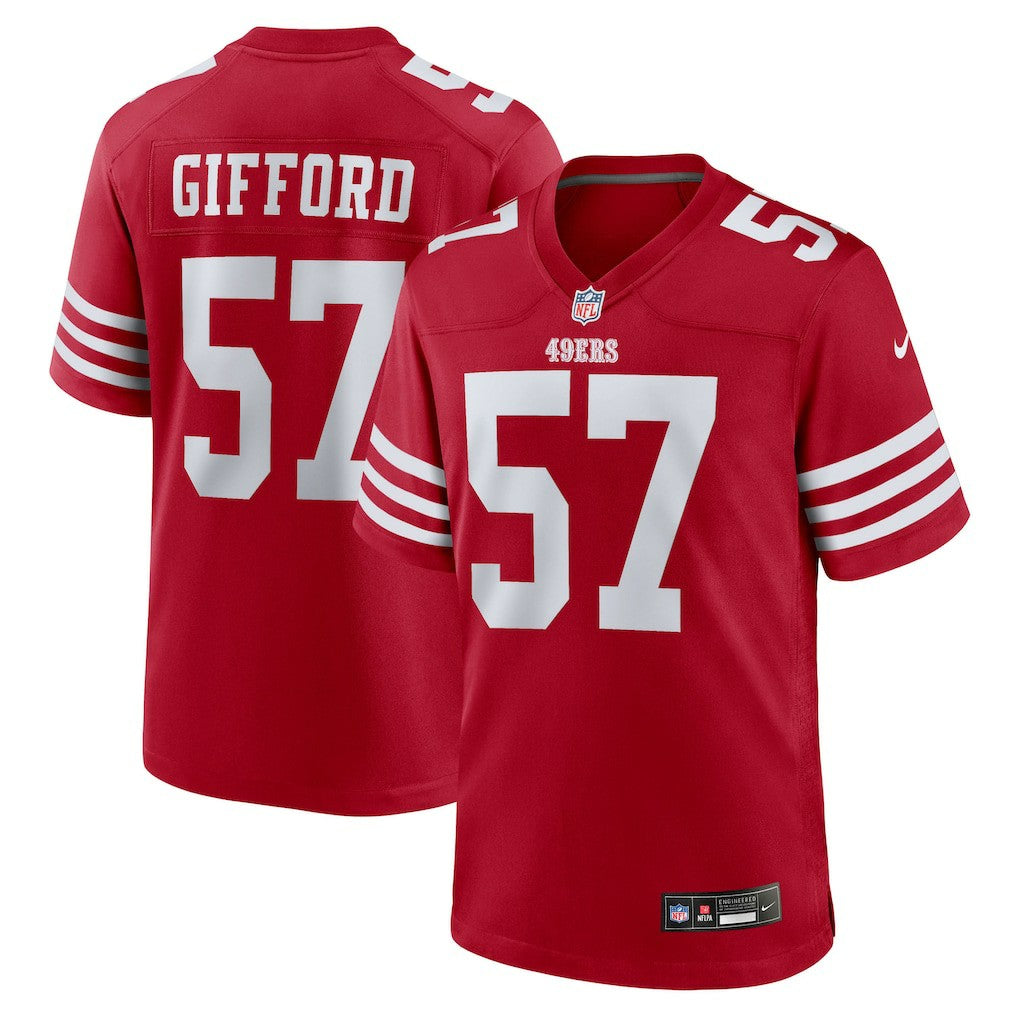 Luke Gifford San Francisco 49ers Team Game Jersey - Scarlet - Nike