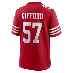 Luke Gifford San Francisco 49ers Team Game Jersey - Scarlet - Nike