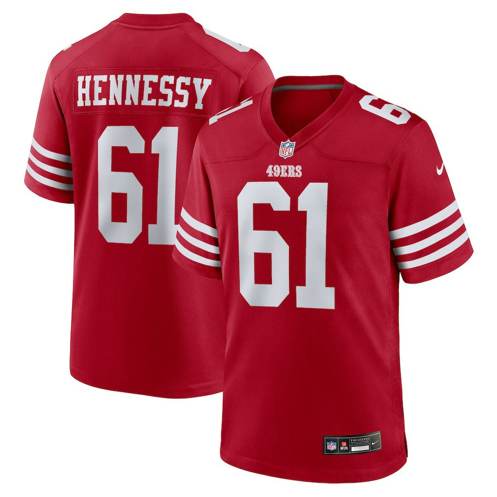 Matt Hennessy San Francisco 49ers Team Game Jersey - Scarlet - Nike