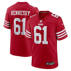 Matt Hennessy San Francisco 49ers Team Game Jersey - Scarlet - Nike