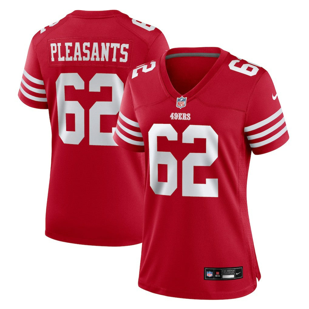 Austen Pleasants San Francisco 49ers Women's Team Game Jersey - Scarlet - Nike