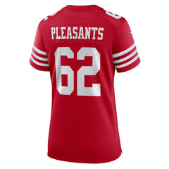 Austen Pleasants San Francisco 49ers Women's Team Game Jersey - Scarlet - Nike