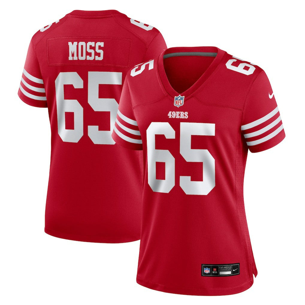 Drew Moss San Francisco 49ers Women's Team Game Jersey - Scarlet - Nike