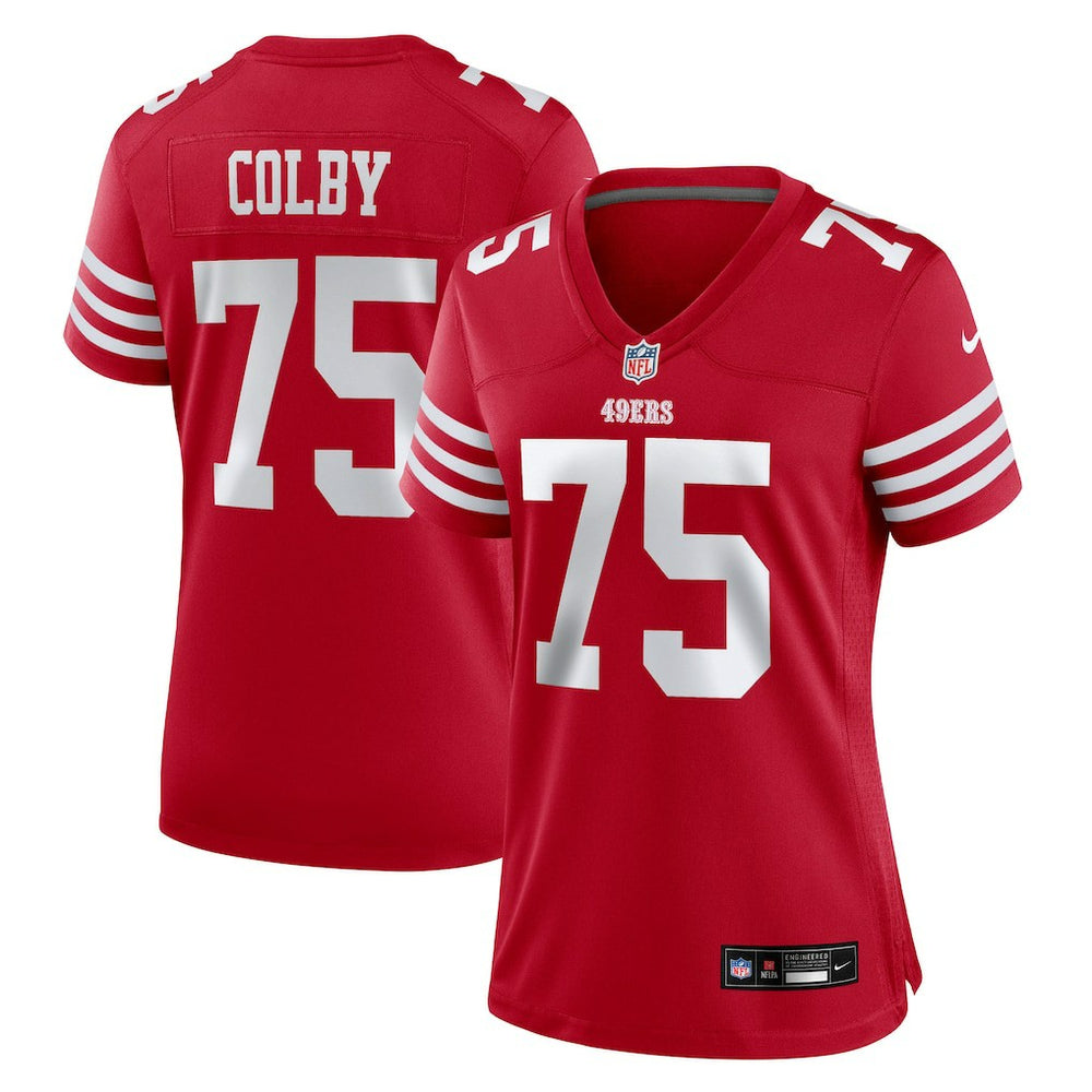 Connor Colby San Francisco 49ers Women's Team Game Jersey - Scarlet - Nike