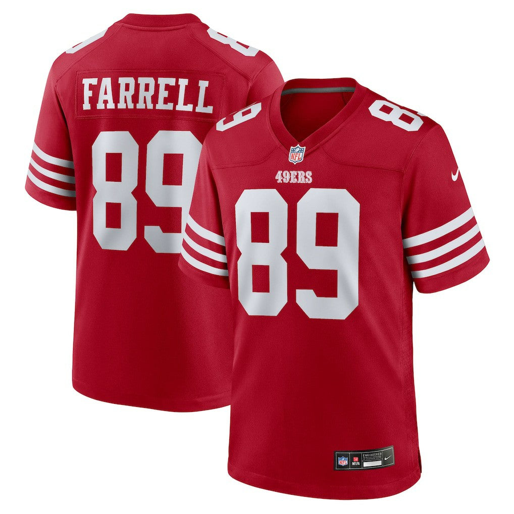 Luke Farrell San Francisco 49ers Team Game Jersey - Scarlet - Nike