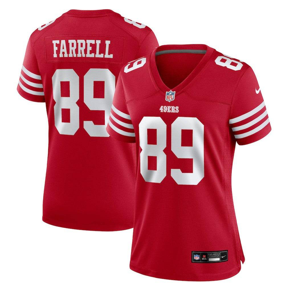 Luke Farrell San Francisco 49ers Women's Team Game Jersey - Scarlet - Nike