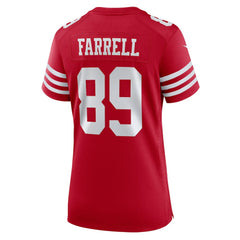 Luke Farrell San Francisco 49ers Women's Team Game Jersey - Scarlet - Nike