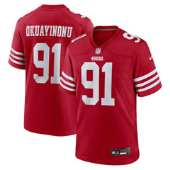 Sam Okuayinonu San Francisco 49ers Team Game Jersey - Scarlet - Nike