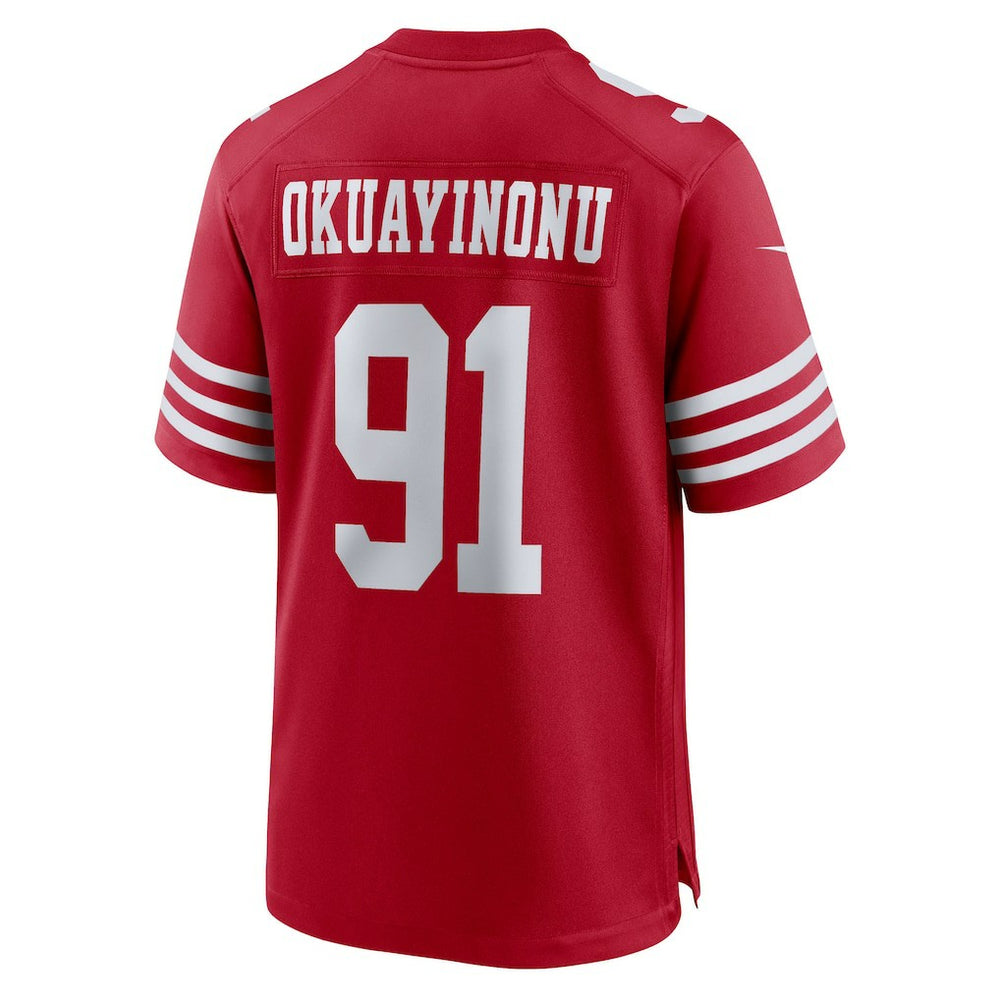 Sam Okuayinonu San Francisco 49ers Team Game Jersey - Scarlet - Nike