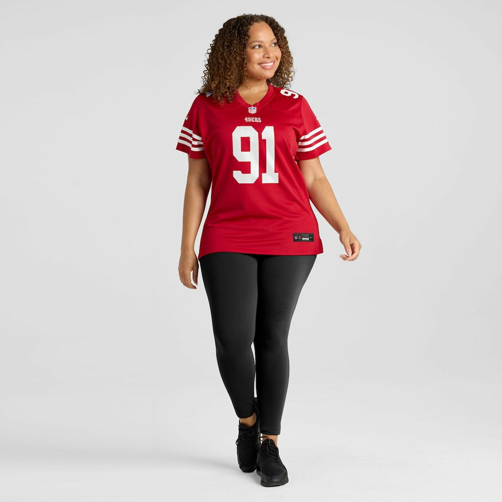 Sam Okuayinonu San Francisco 49ers Women's Team Game Jersey - Scarlet - Nike