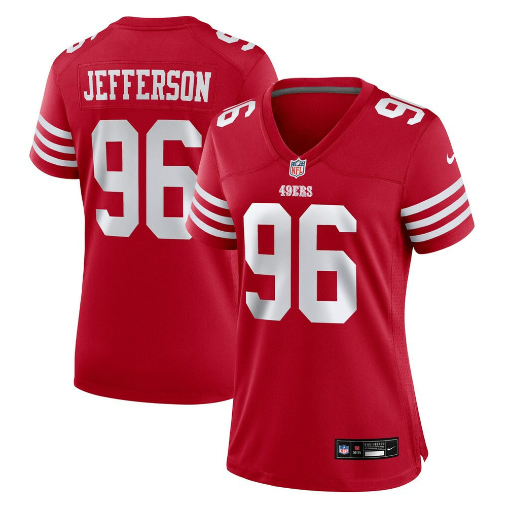 Jordan Jefferson San Francisco 49ers Women's Team Game Jersey - Scarlet - Nike
