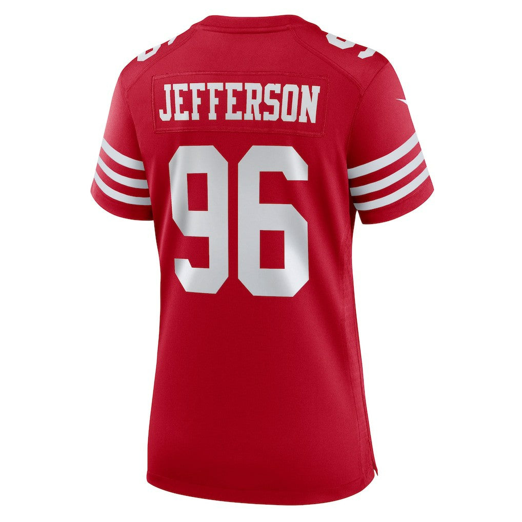Jordan Jefferson San Francisco 49ers Women's Team Game Jersey - Scarlet - Nike