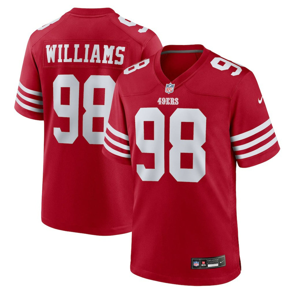 Mykel Williams San Francisco 49ers Team Game Jersey - Scarlet - Nike