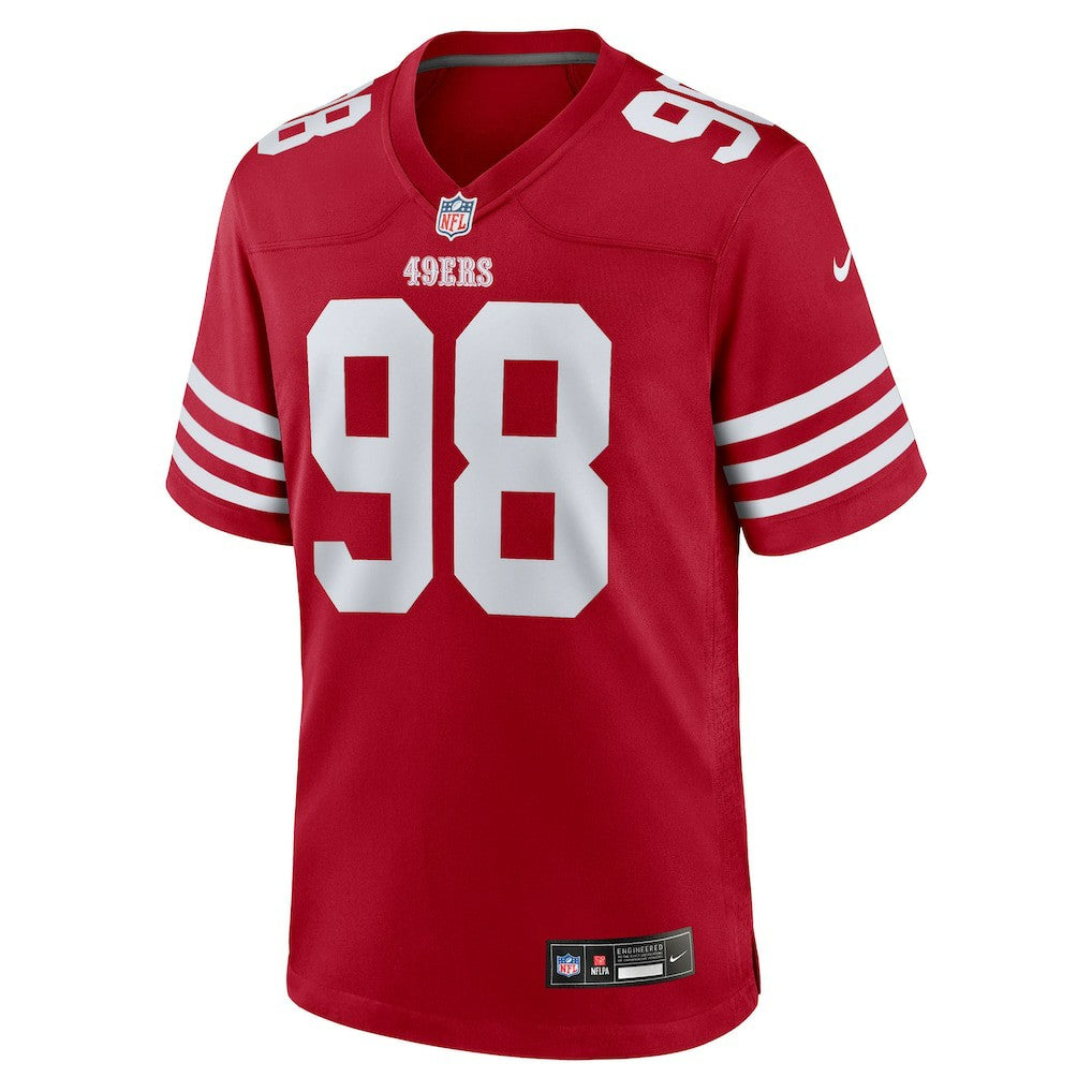 Mykel Williams San Francisco 49ers Team Game Jersey - Scarlet - Nike