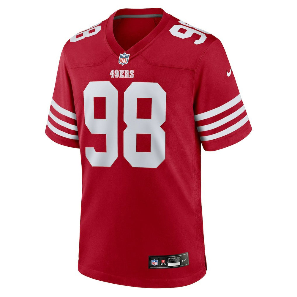 Mykel Williams San Francisco 49ers Team Game Jersey - Scarlet - Nike