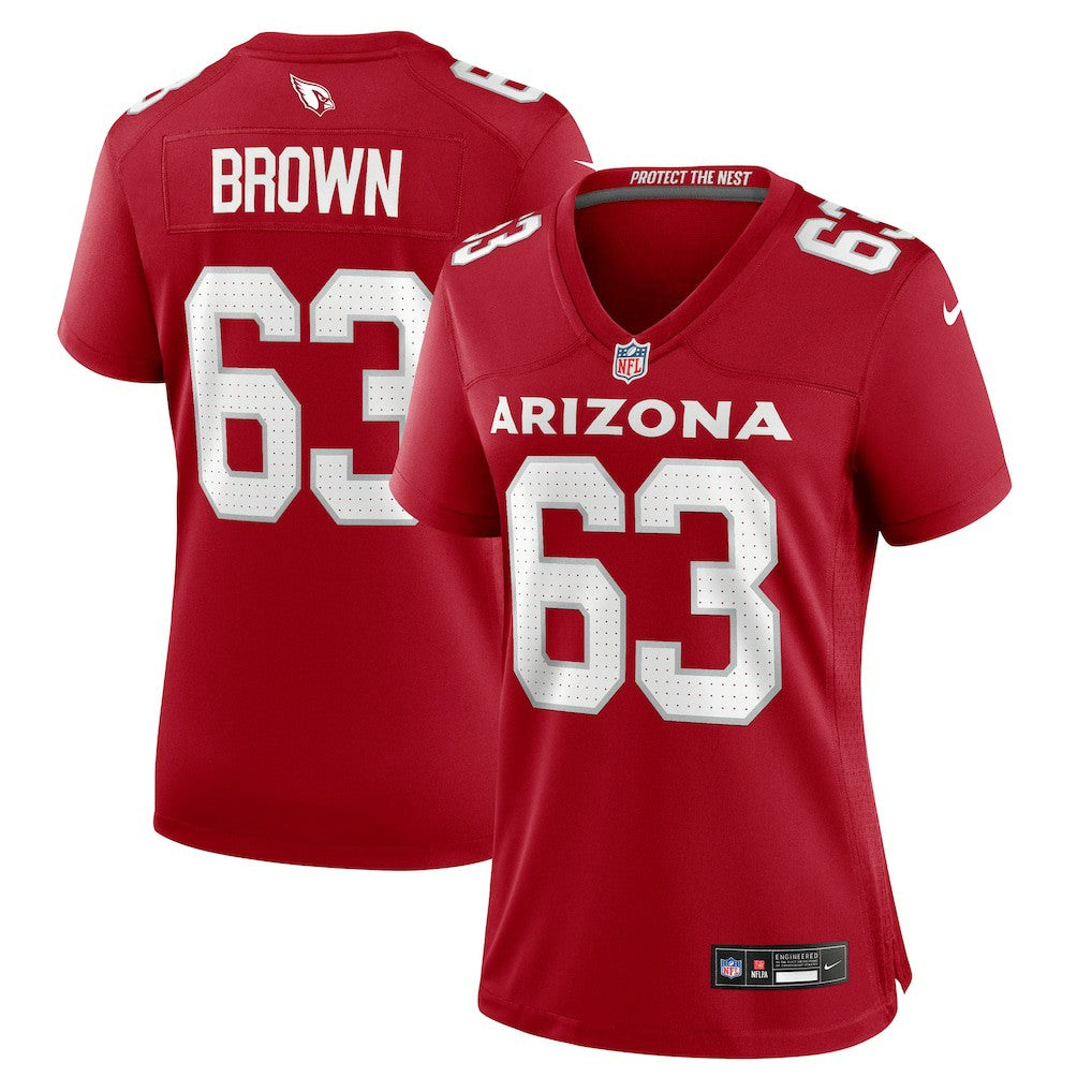 Evan Brown Arizona Cardinals Women's Team Game Jersey - Cardinal - Nike