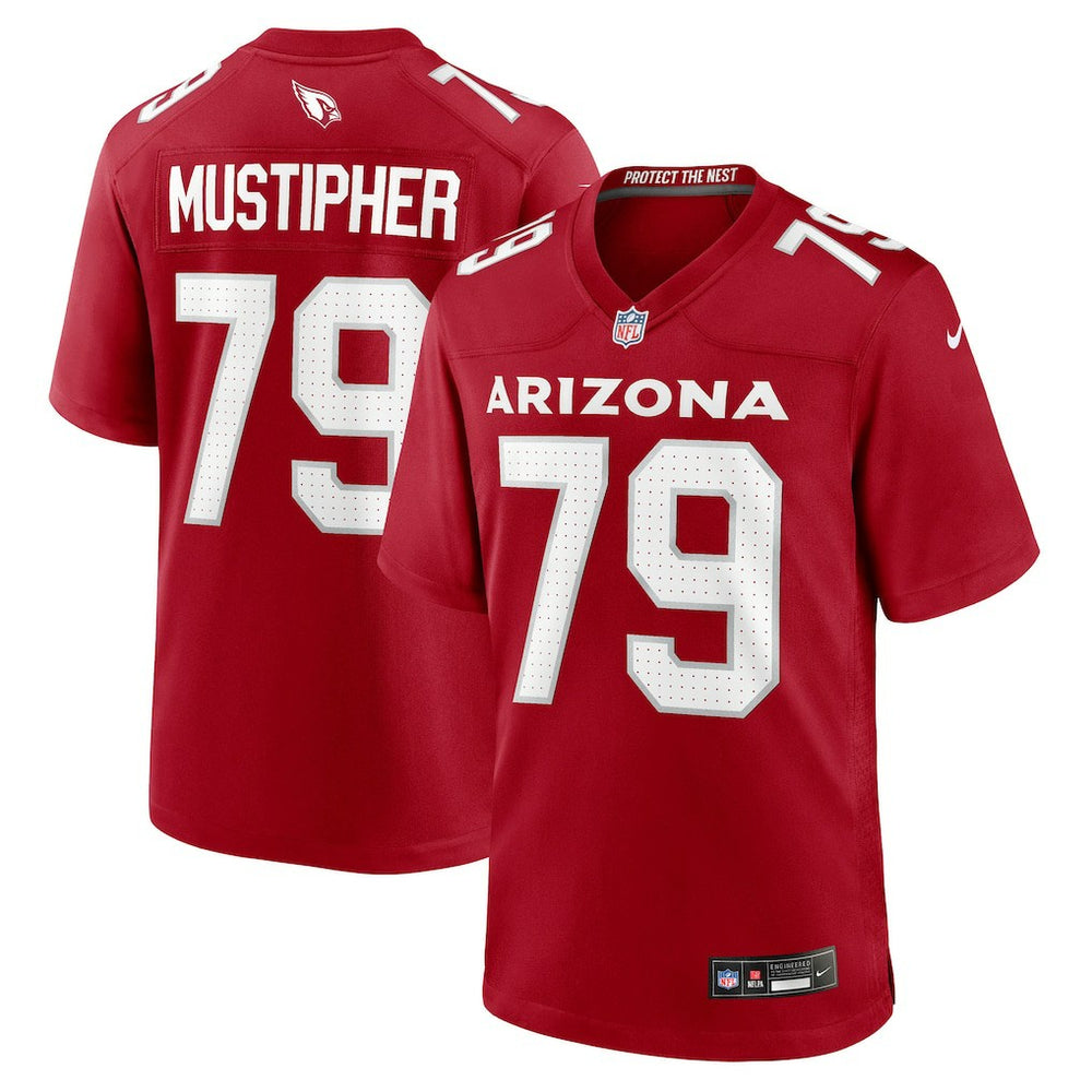 PJ Mustipher Arizona Cardinals Team Game Jersey - Cardinal - Nike