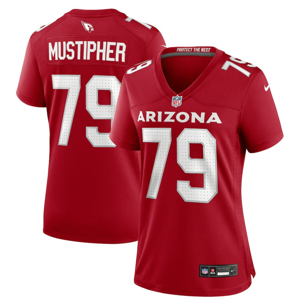 PJ Mustipher Arizona Cardinals Women's Team Game Jersey - Cardinal - Nike