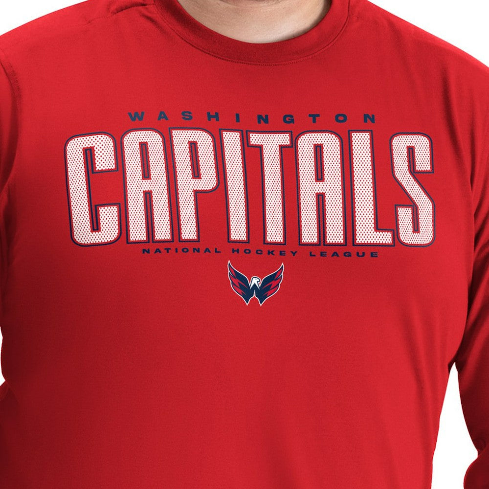 Washington Capitals G-III Sports by Carl Banks Adaptive Mesh Effect Long Sleeve T-Shirt - Red | NHL on sale