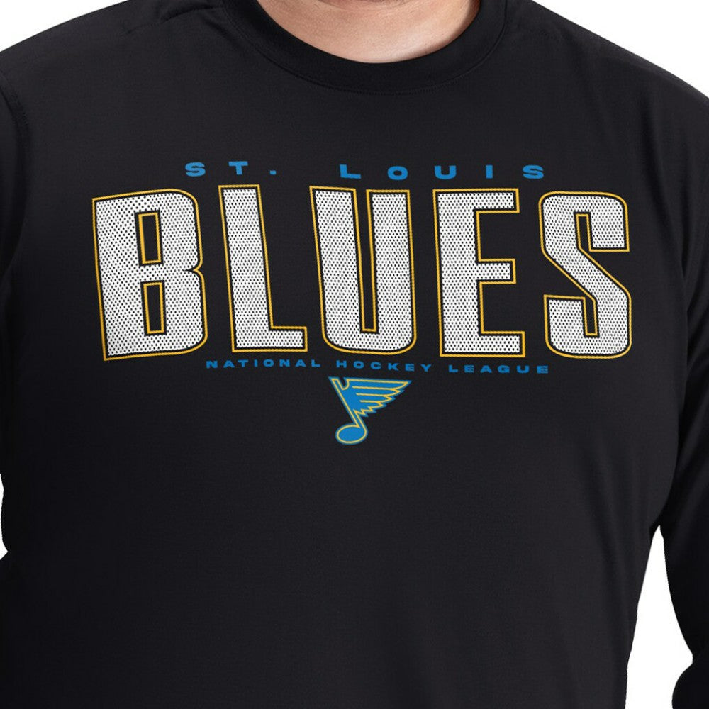 St. Louis Blues G-III Sports by Carl Banks Adaptive Mesh Effect Long Sleeve T-Shirt - Black | NHL on sale