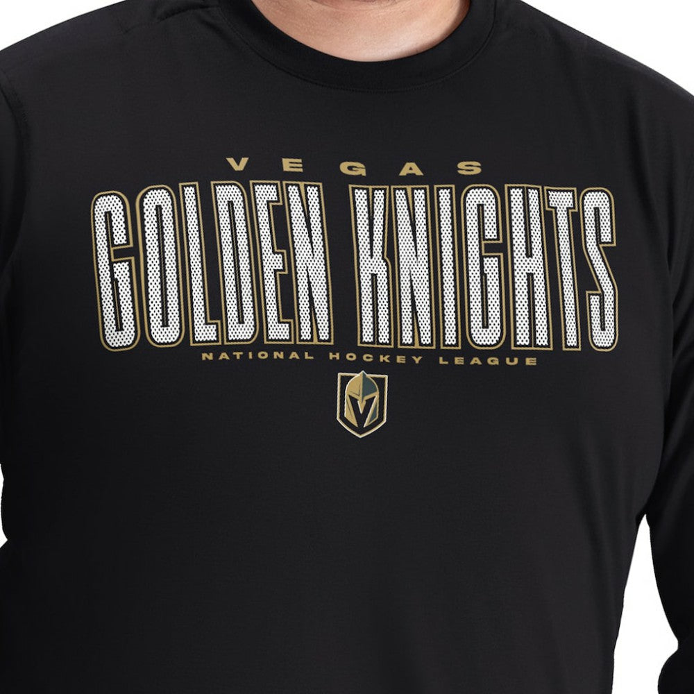 Vegas Golden Knights G-III Sports by Carl Banks Adaptive Mesh Effect Long Sleeve T-Shirt - Black | NHL on sale