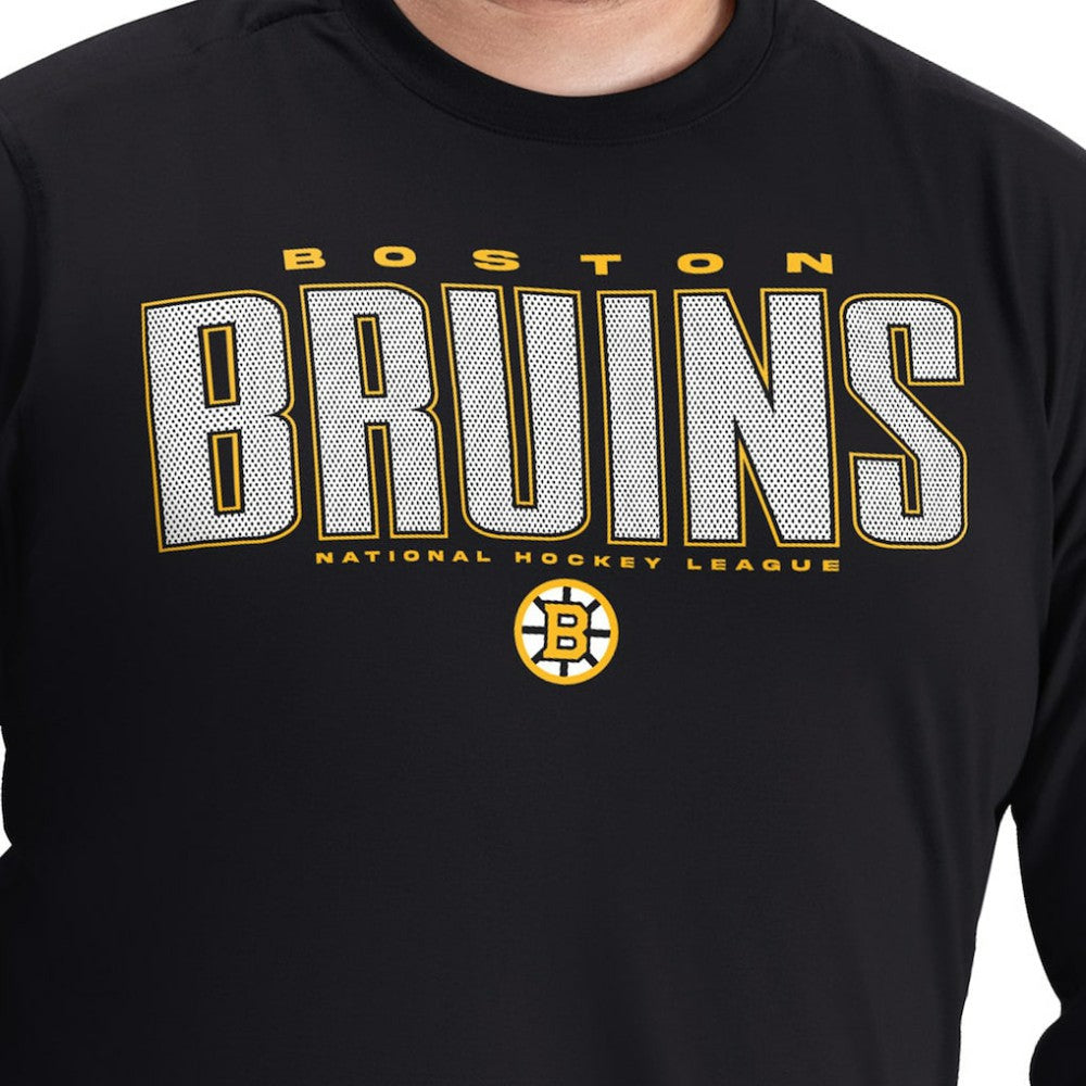 Boston Bruins G-III Sports by Carl Banks Adaptive Mesh Effect Long Sleeve T-Shirt - Black | NHL on sale