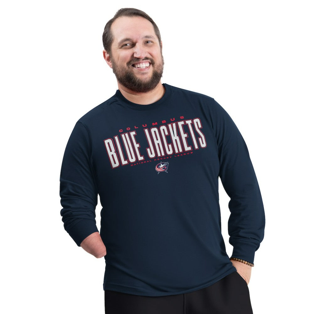 Columbus Blue Jackets G-III Sports by Carl Banks Adaptive Mesh Effect Long Sleeve T-Shirt - Navy | NHL discount
